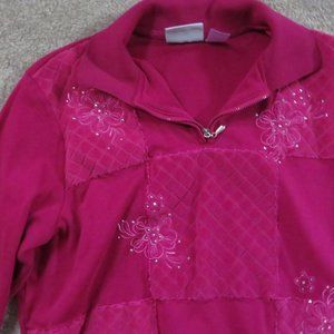 WOMEN'S - L-  PETITE  BRIGHT PINK  -  OUTFIT